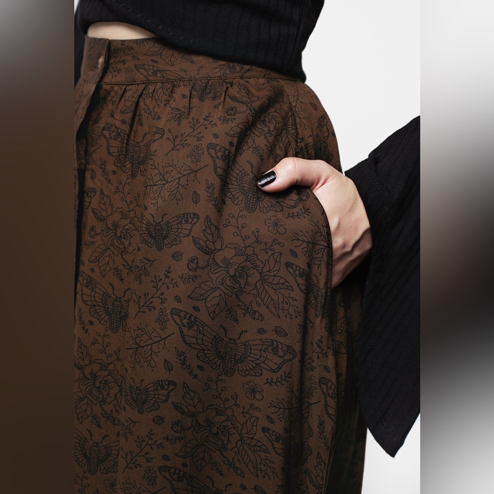 Disturbia Rosamoth Button Up Midi Skirt Size 16 / UK 20 - Picture 3 of 9